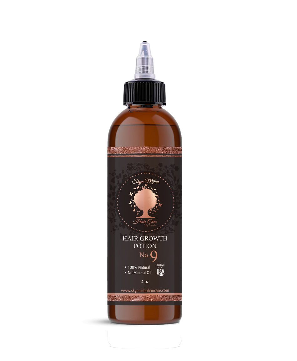 Natural hair growth oil, formulated with natural ingredients for all hair types.